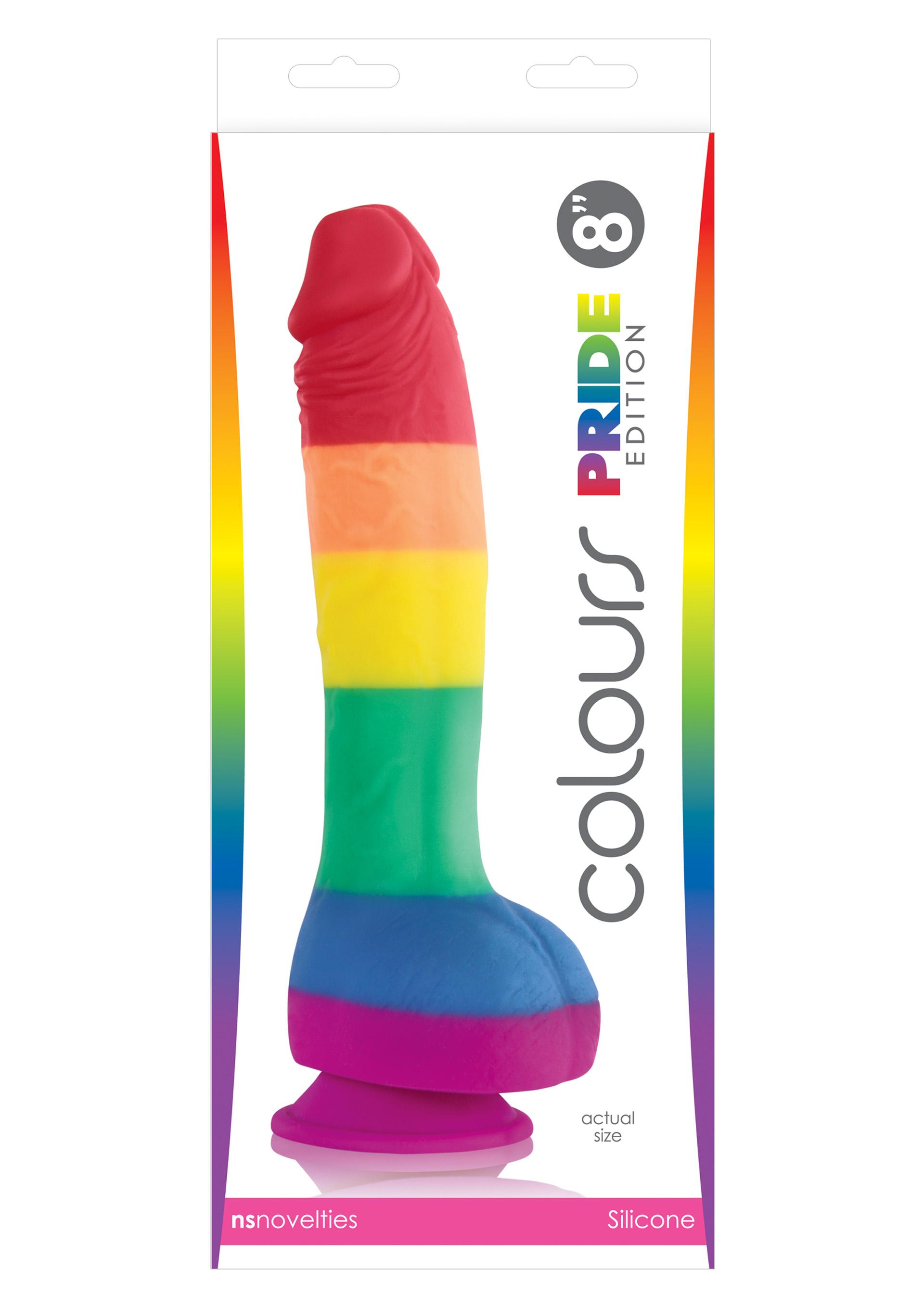 Pride Edition 8 inch Dildo, 20 cm, Mutlicolor