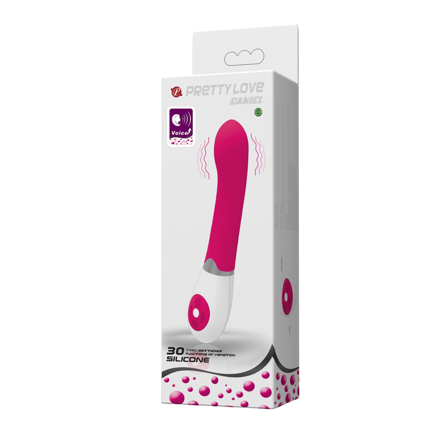 PRETTY LOVE - Daniel, Voice control, 30 functions of vibration, silicone, 2AAA batteries ':31mm L:195mm PRETTY LOVE - Daniel, Voice control, 30 functions of vibration, silicone, 2AAA batteries ':31mm L:195mm