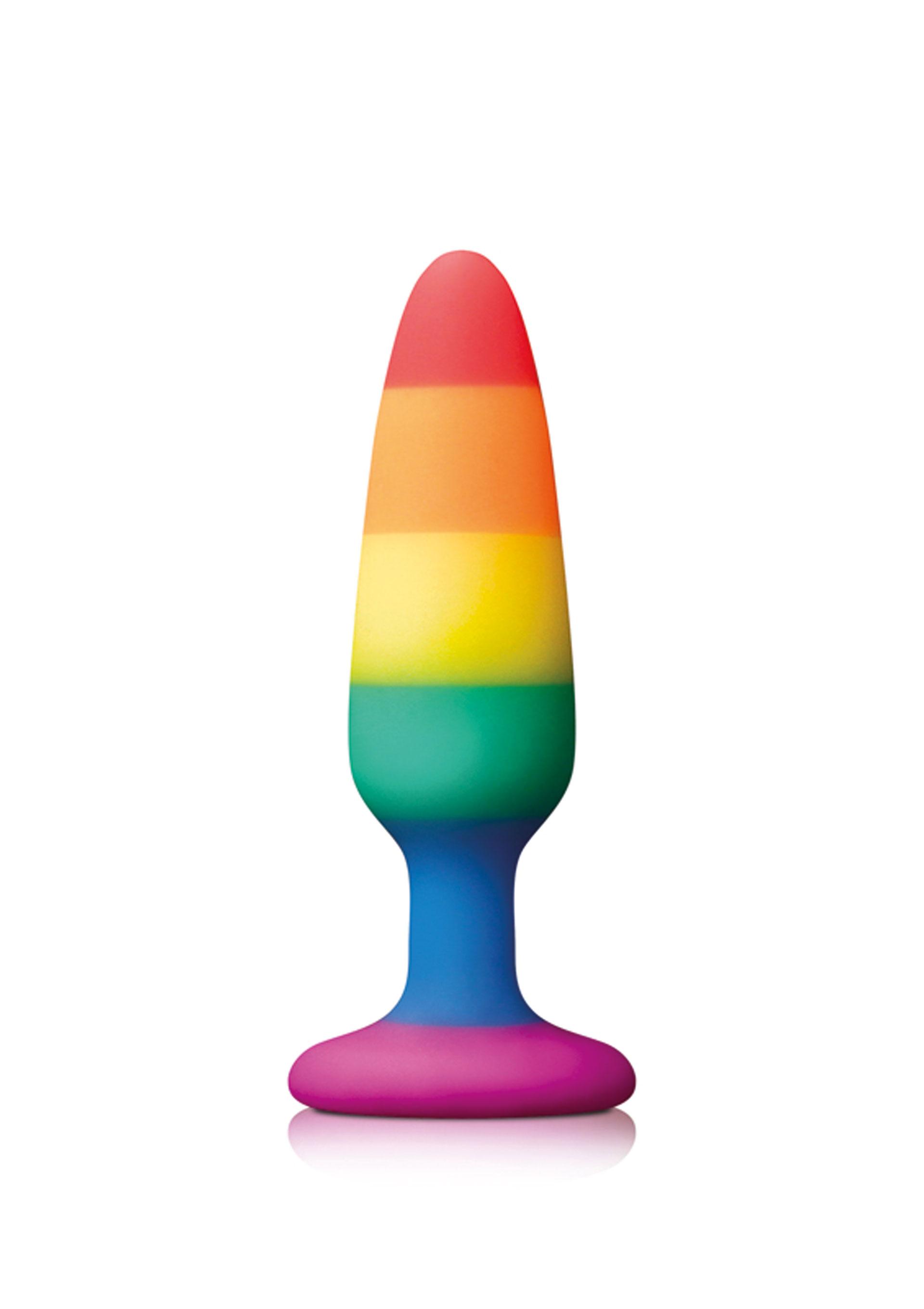 Pride Edition Pleasure Plug Rainbow Small, Multicolor