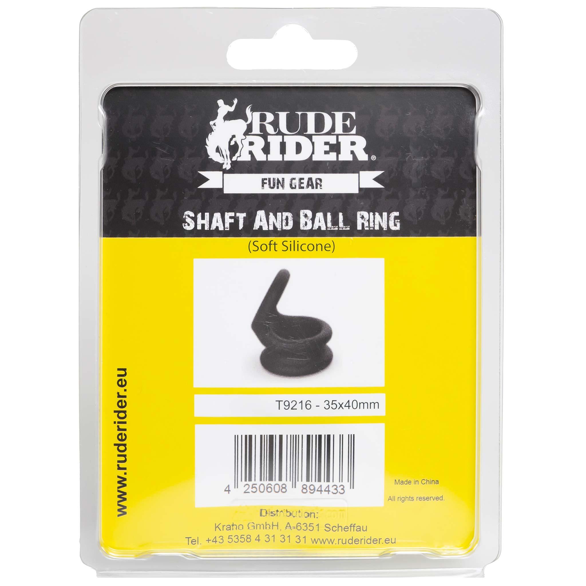 RudeRider Shaft and Ball Ring, 35x40mm, Black