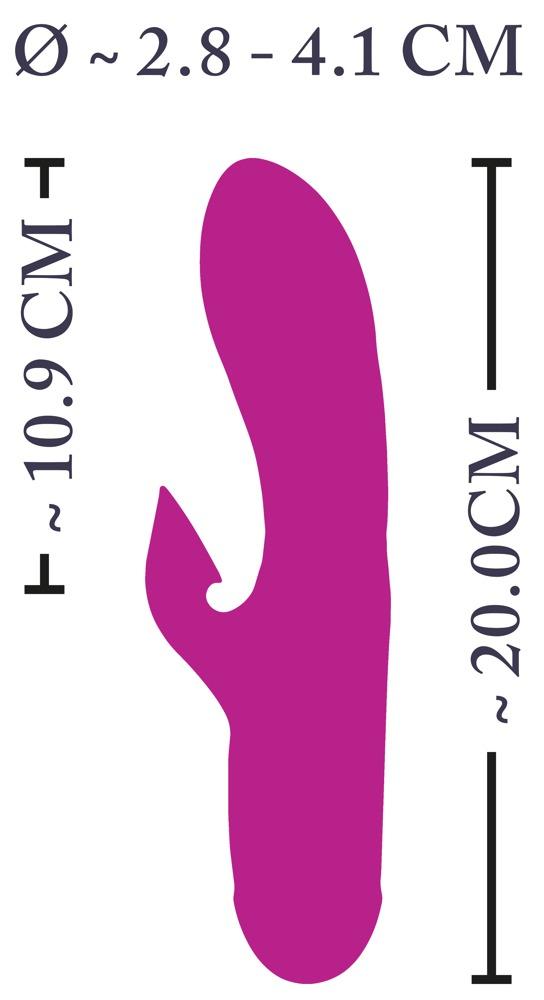 XOUXOU Super Soft Silicone Sucking Vibrator, 20 cm, Purple