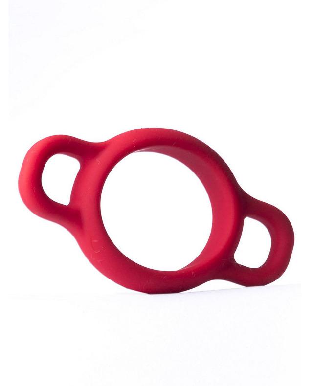 Rude Rider Handle Silicone Cockring, Red, 45 mm