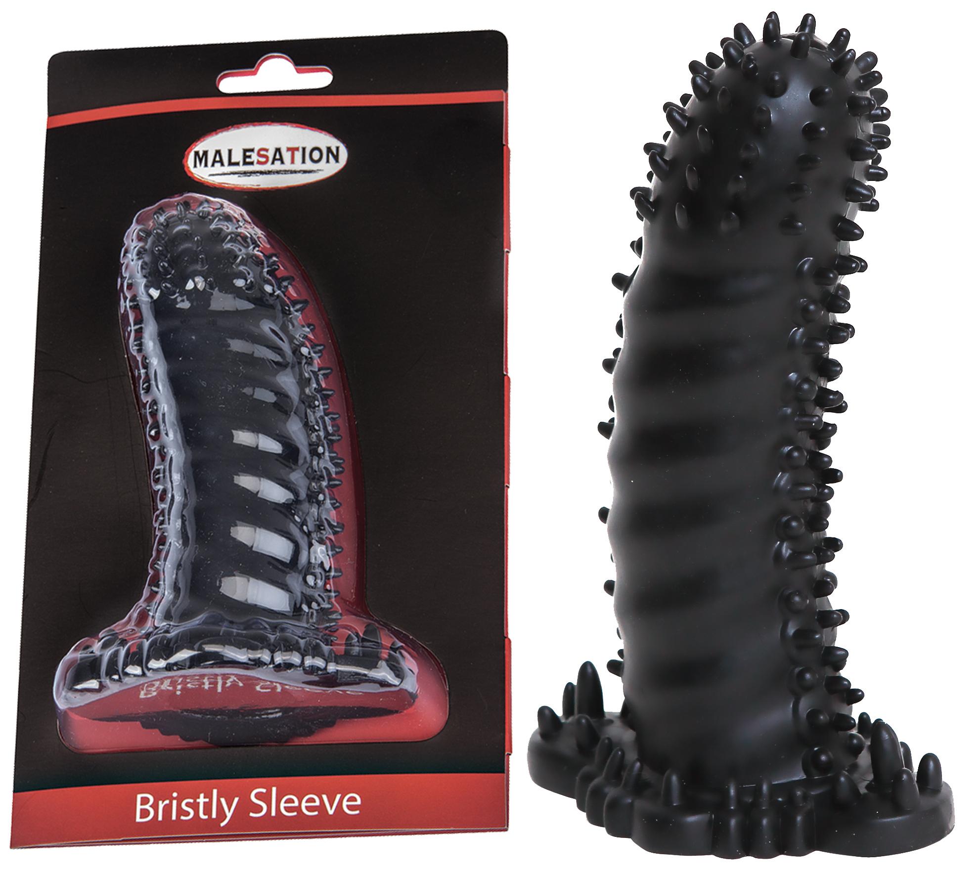 MALESATION Bristly Sleeve, 14 cm, Black