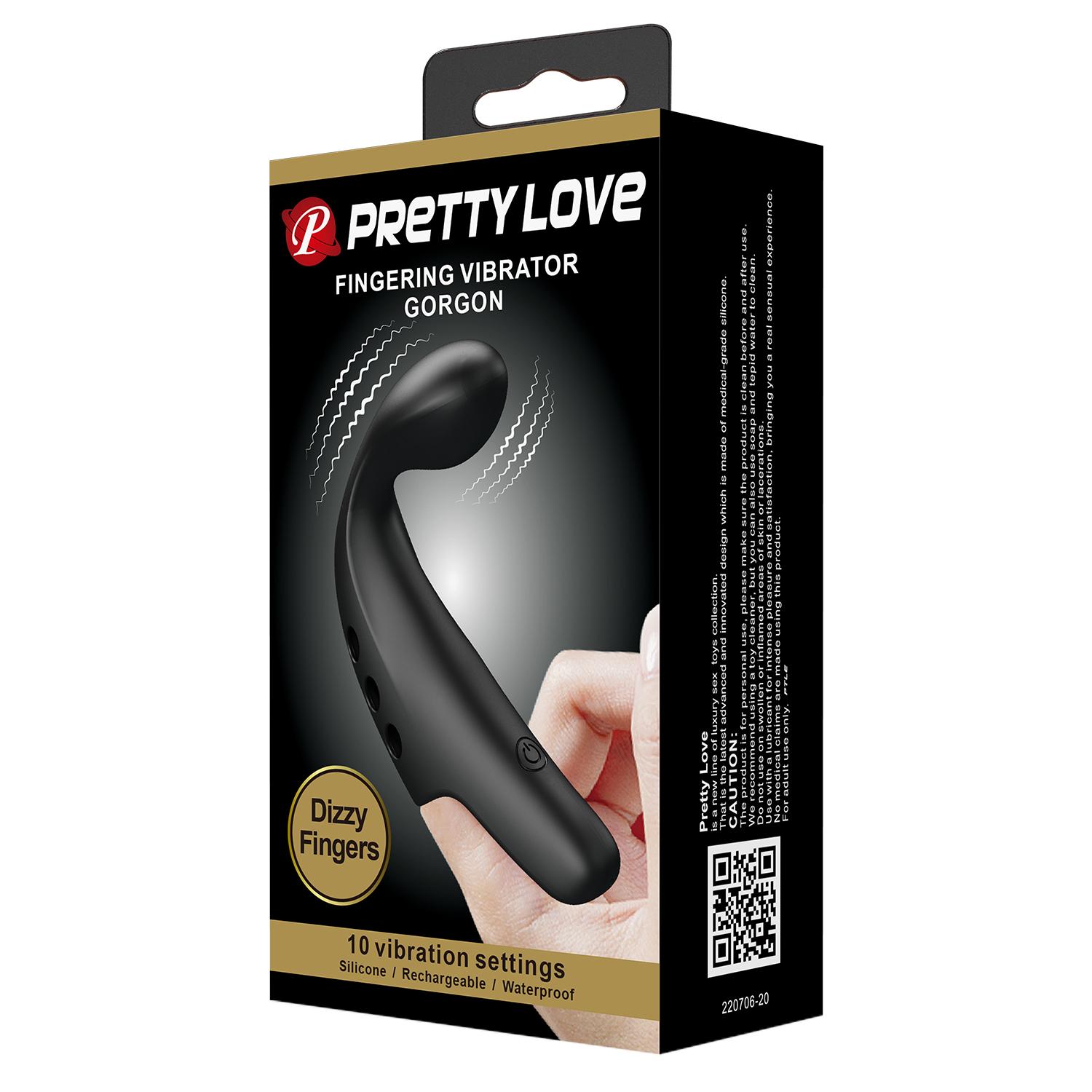 PRETTY LOVE - Gorgon, Rechargeable Vibrating Finger Sleeve, 10 functions of vibration, Silicone, waterproof 22*93 PRETTY LOVE - Gorgon, Rechargeable Vibrating Finger Sleeve, 10 functions of vibration, Silicone, waterproof 22*93