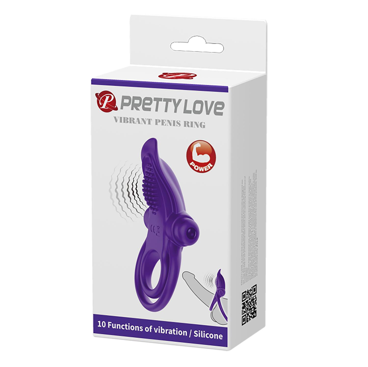 PRETTY LOVE - Vibrant Penis Ring & Stimulator, 56 mm, Purple PRETTY LOVE - Vibrant Penis Ring & Stimulator, 56 mm, Purple
