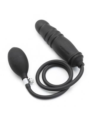 RudeRider Inflatable Dildo Plug Silicone Black