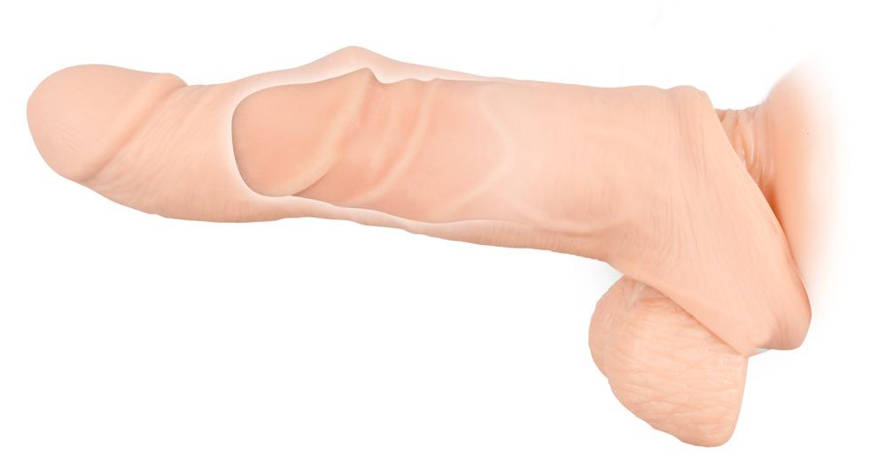 Nature Skin Penis Sleeve with Extension, Light Skin