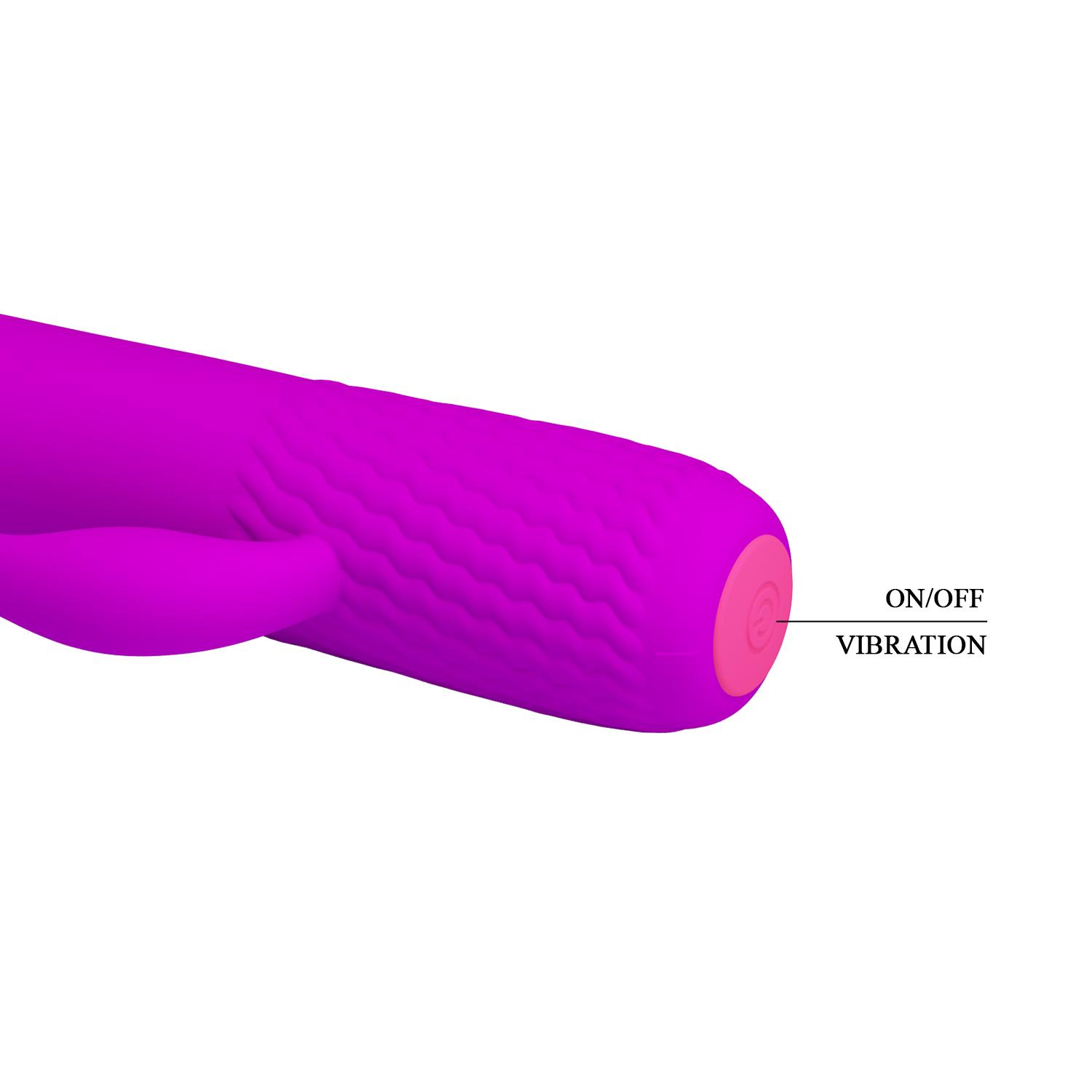 PRETTY LOVE - Omar, Mini Silicone vibrator, 12 functions of vibration, rechargeable. 29 mm-150 mm, purple PRETTY LOVE - Omar, Mini Silicone vibrator, 12 functions of vibration, rechargeable. 29 mm-150 mm, purple