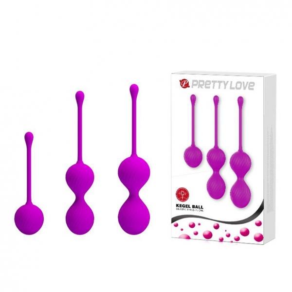 Pretty Love Kegel Love Balls, Purple, 17,6 cm