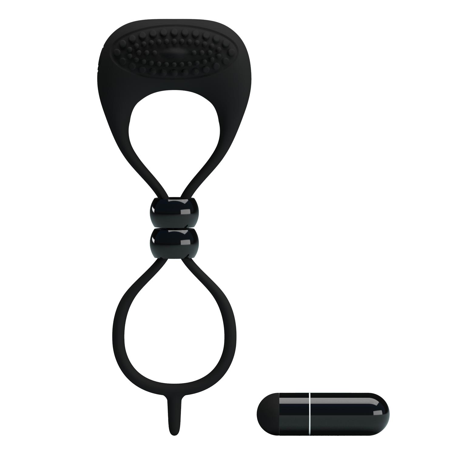 PRETTY LOVE - Locker, Cock ring, silicone, Lockable design, powerful vibration W:50mm  L'136mm