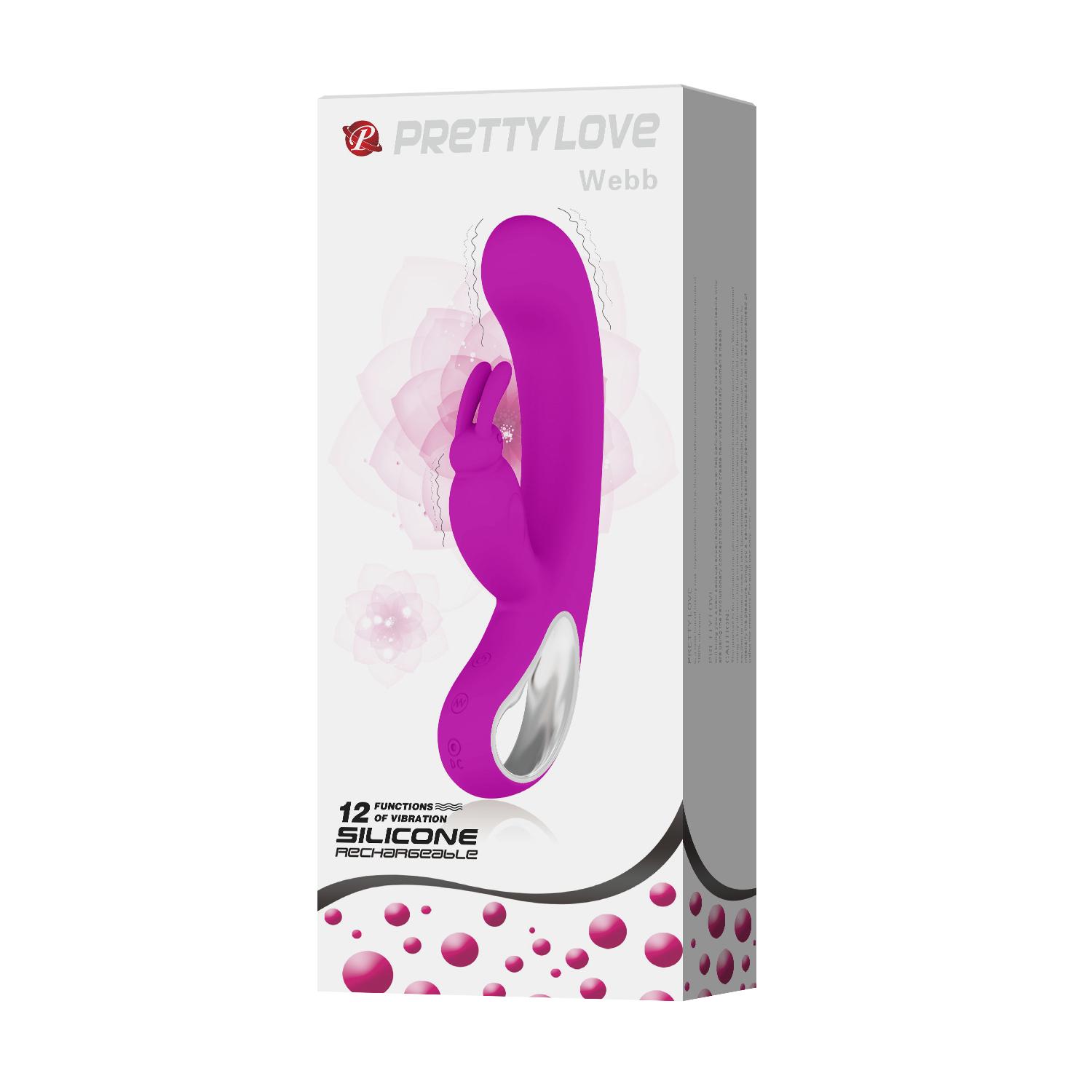 PRETTY LOVE - Webb Rabbit Vibrator, Purple PRETTY LOVE - Webb Rabbit Vibrator, Purple