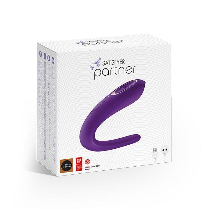 Satisfyer Double Classic Vibrator, Purple, 10 cm