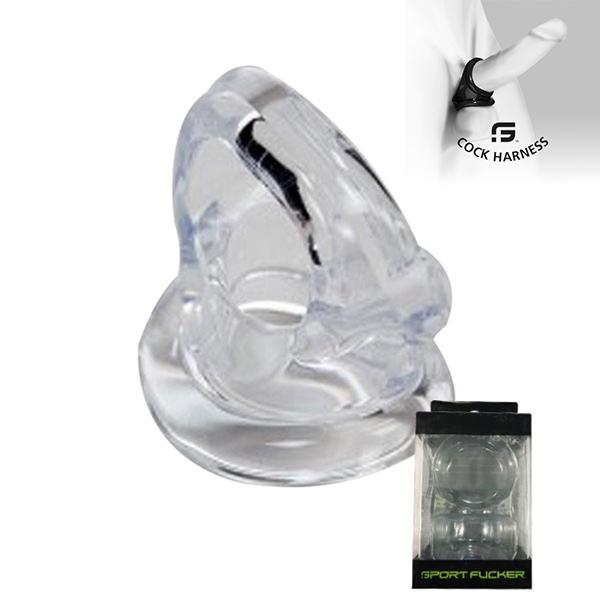 Sport Fucker The Cock Harness Cockring, Clear