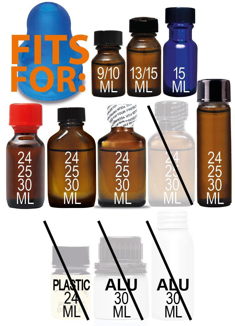 XTRM Booster Small, Poppers Inhaler for Most Bottles, Blue, Ø 2 cm (0,8 in) XTRM Booster Small, Poppers Inhaler for Most Bottles, Blue, Ø 2 cm (0,8 in)