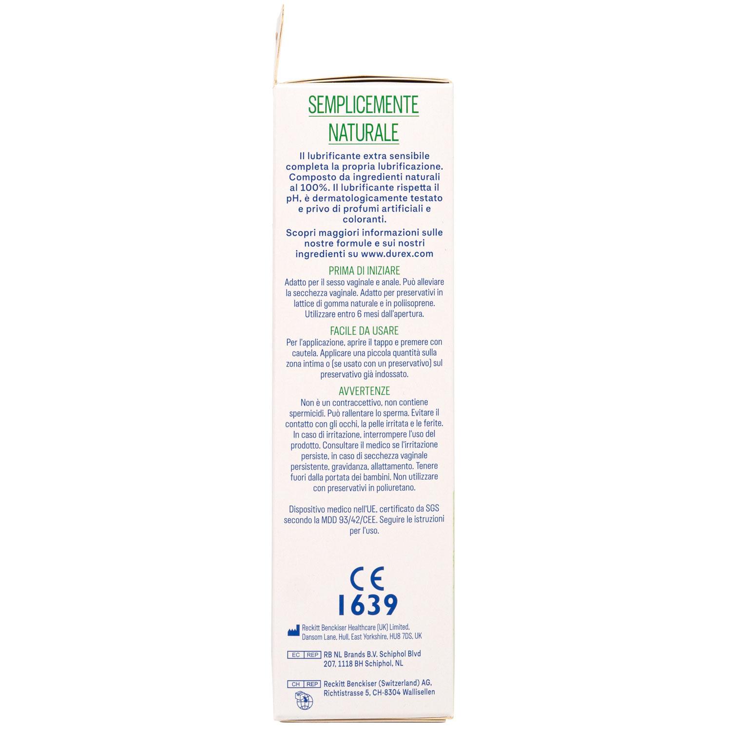 Durex Naturals Lubricant, Extra Sensitive, 100 ml (3,4 fl.oz.) Durex Naturals Lubricant, Extra Sensitive, 100 ml (3,4 fl.oz.)