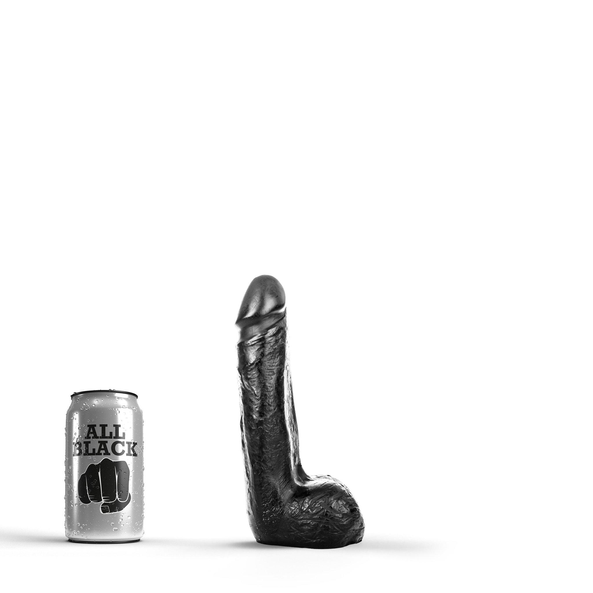 All Black Dildo Martin, 22 cm