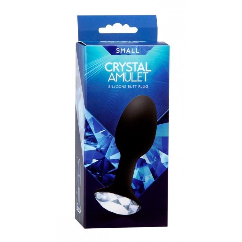 Crystal Amulet Silicone Butt Plug S, Black, 8,5 cm