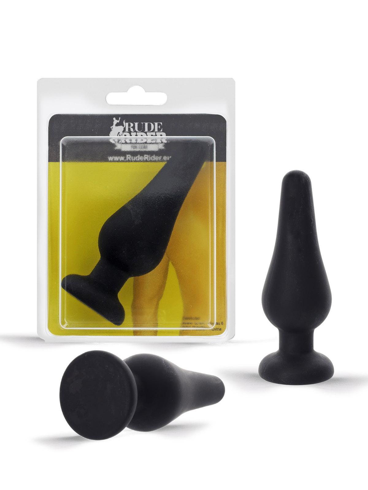 RudeRider Silicone Anal Plug Black