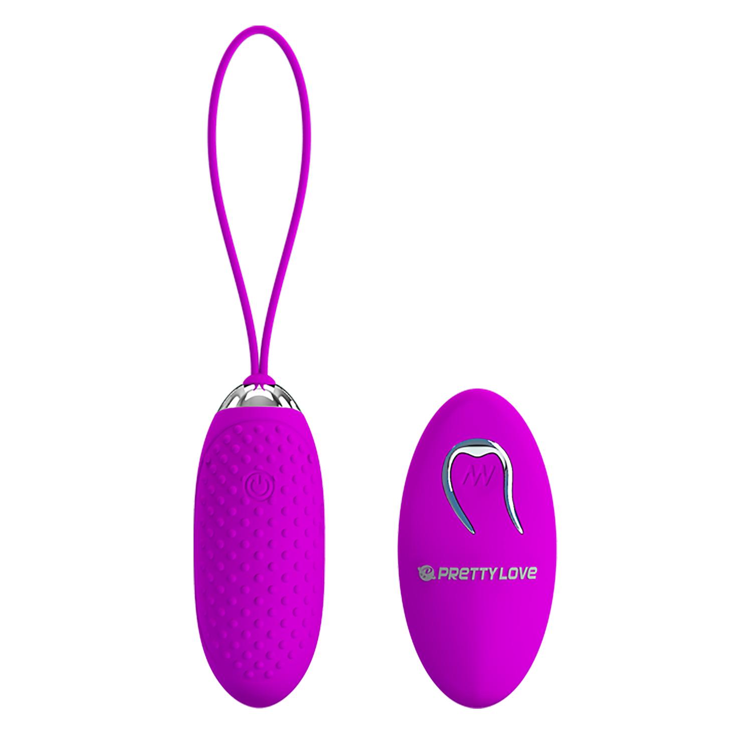PRETTY LOVE - Joanna, Remote control, 12 functions of vibration, rechargeable stimulator with silicone cover, remote by 1 AAA battery operated L:71mm ':35mm