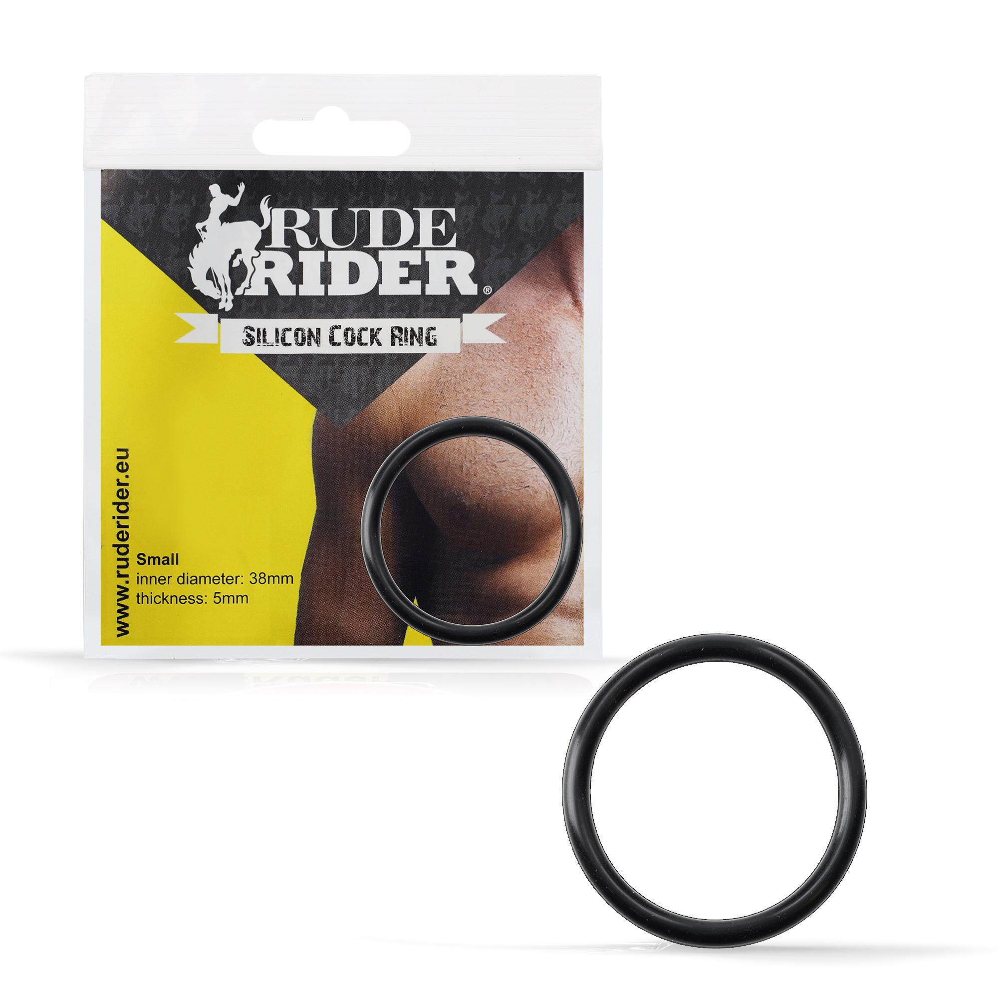 RudeRider Silicone Cock Ring Thin Small Black RudeRider Silicone Cock Ring Thin Small Black