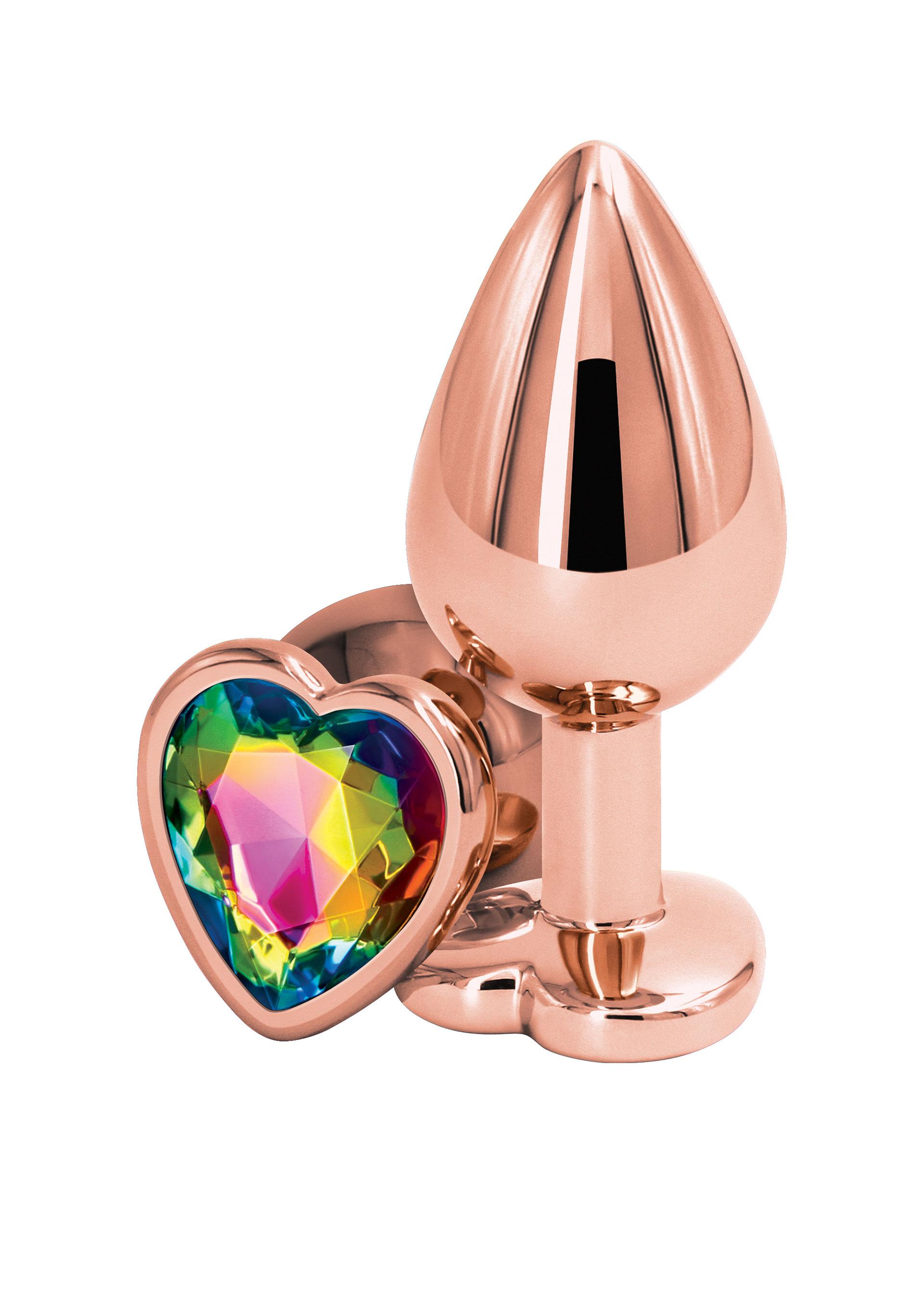 Rear Assets Rose Gold Heart M, Butt Plug