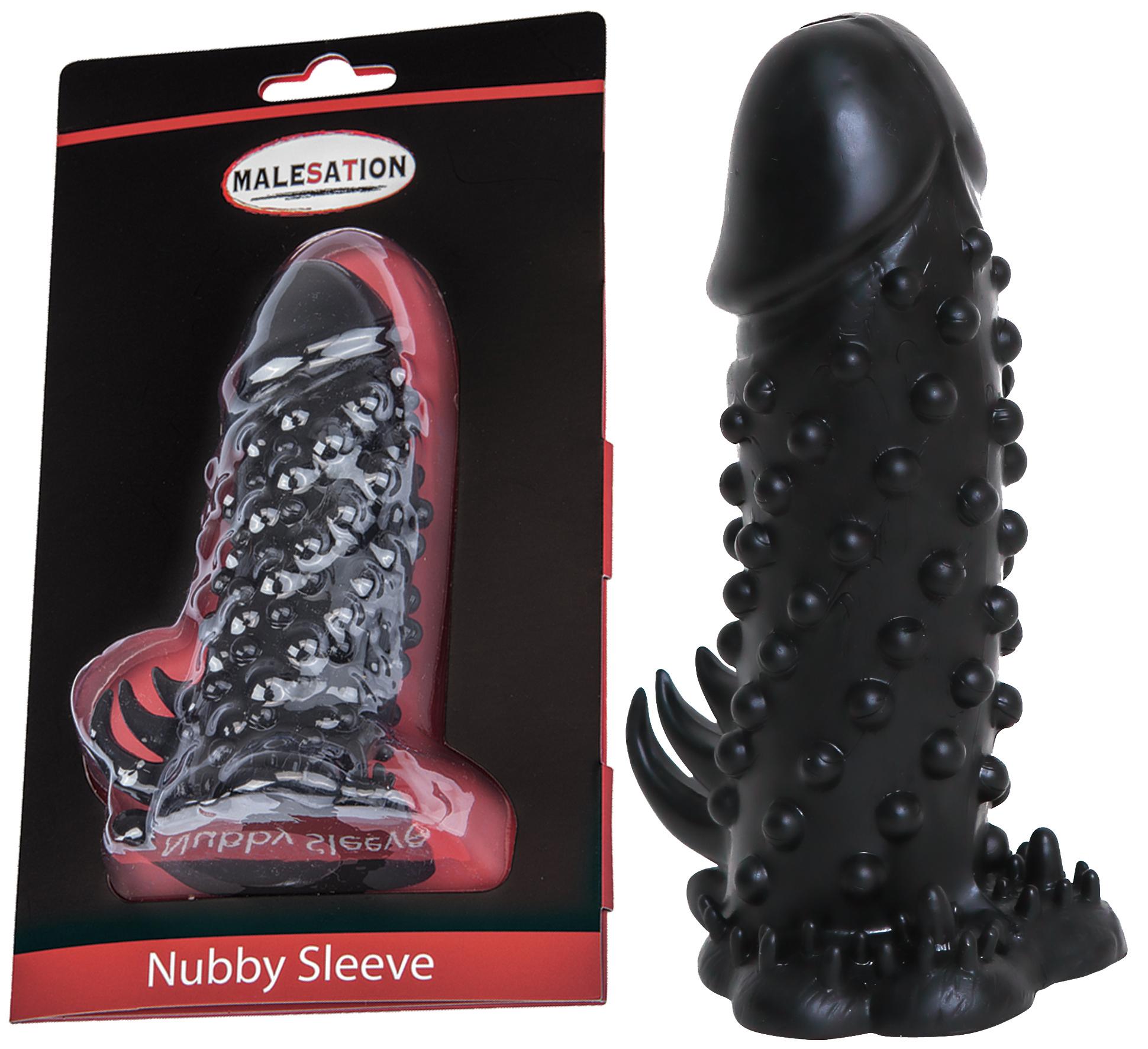 MALESATION Nubby Sleeve, 13,5 cm, Black