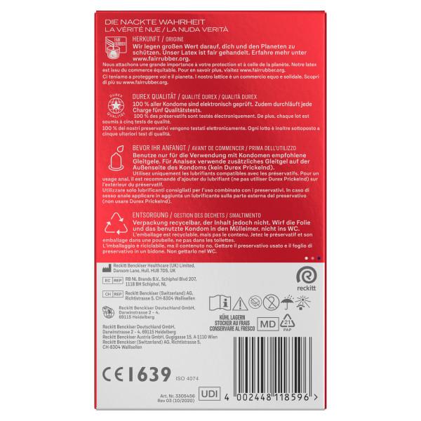 Durex Gefühlsecht Slim Fit Condoms 10 pcs, with Reservoir, Ø 52,5mm, 180mm Durex Gefühlsecht Slim Fit Condoms 10 pcs, with Reservoir, Ø 52,5mm, 180mm