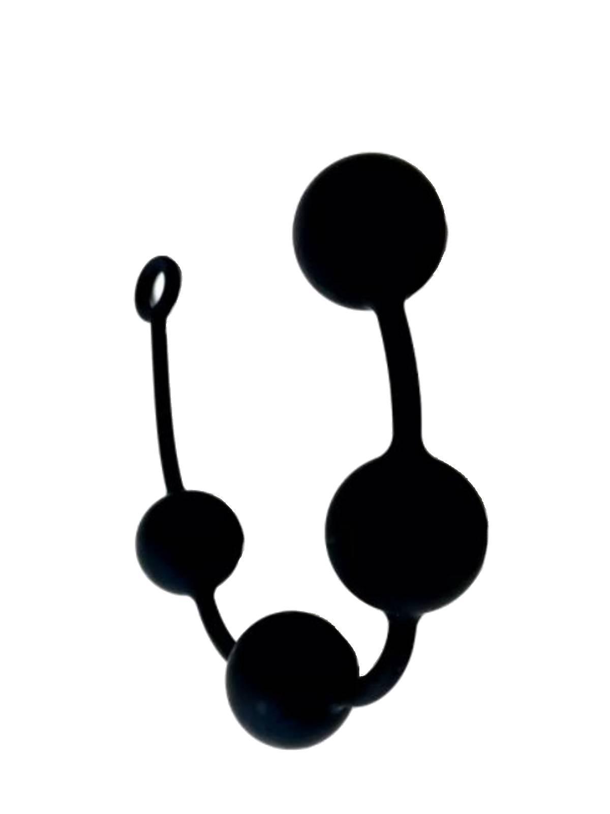 RudeRider 4-Balls Silicone-Chain, Black