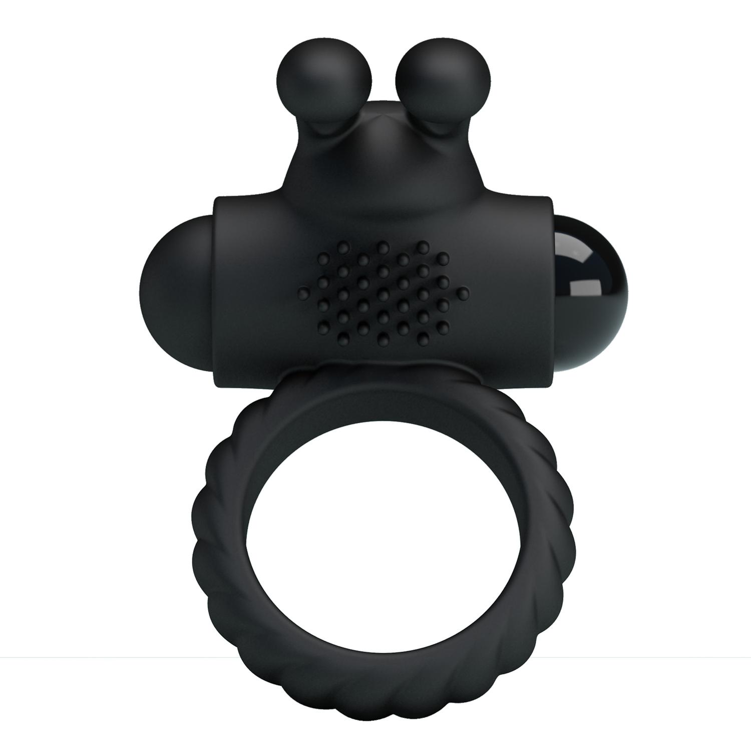 PRETTY LOVE - Eudora, Cock ring with vibration, silicone, 3 LR41 batteries, waterproof ':24mm   L:54mm