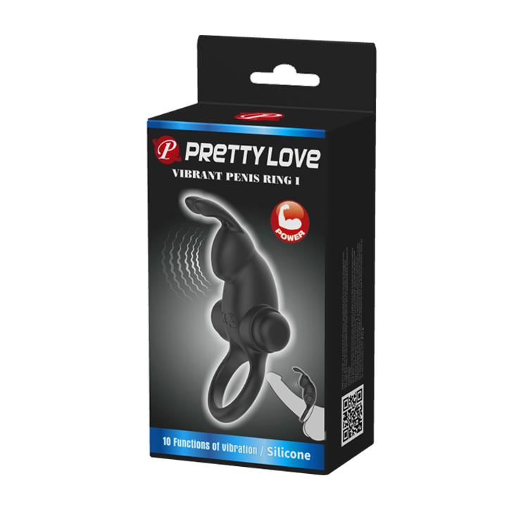 PRETTY LOVE - Vibrant Penis Ring, Black, 56 mm PRETTY LOVE - Vibrant Penis Ring, Black, 56 mm