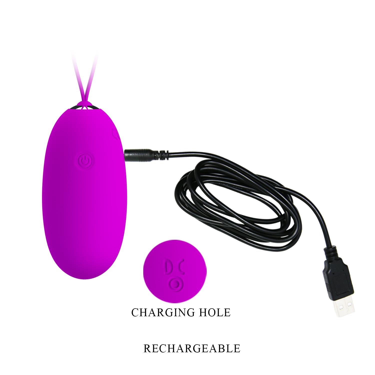 PRETTY LOVE - Joyce, Remote control, 12 functions of vibration, rechargeable stimulator with silicone cover, remote by 1 AAA battery operated L:78mm ':37mm PRETTY LOVE - Joyce, Remote control, 12 functions of vibration, rechargeable stimulator with silicone cover, remote by 1 AAA battery operated L:78mm ':37mm