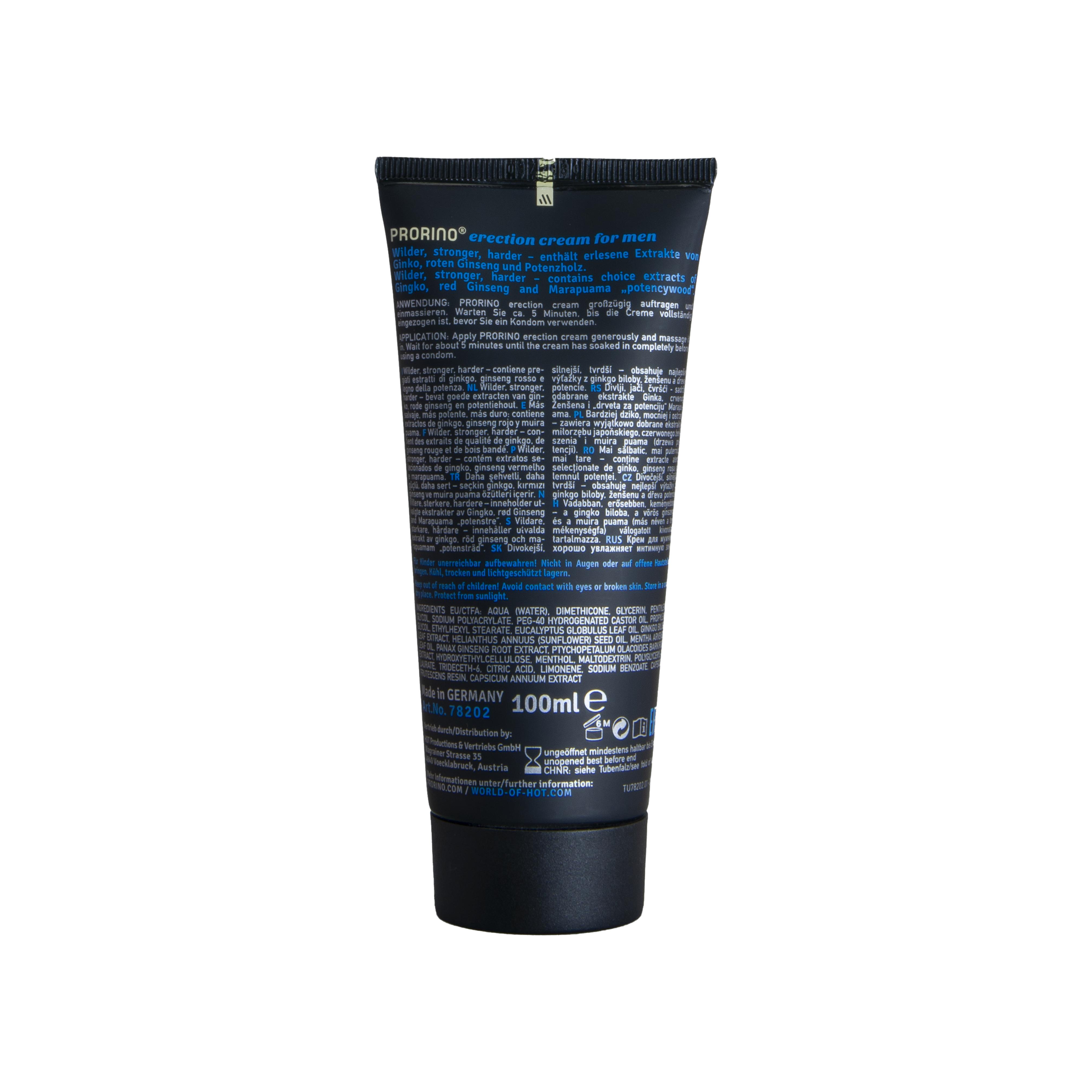 PRORINO ERECTION CREAM for men, 100ml/3.4fl.oz