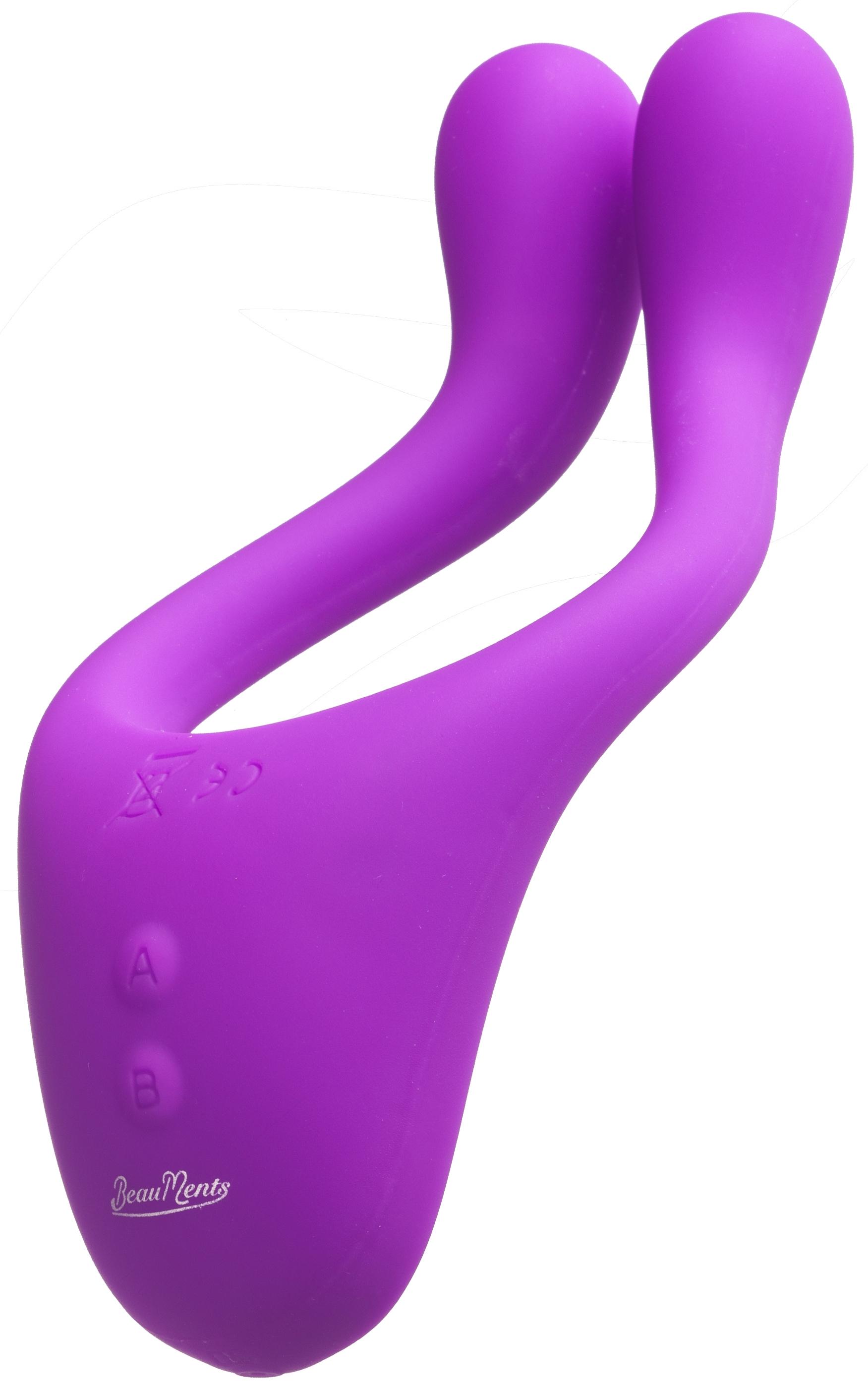 BeauMents Doppio Pair Vibrator, Purple, 9 cm