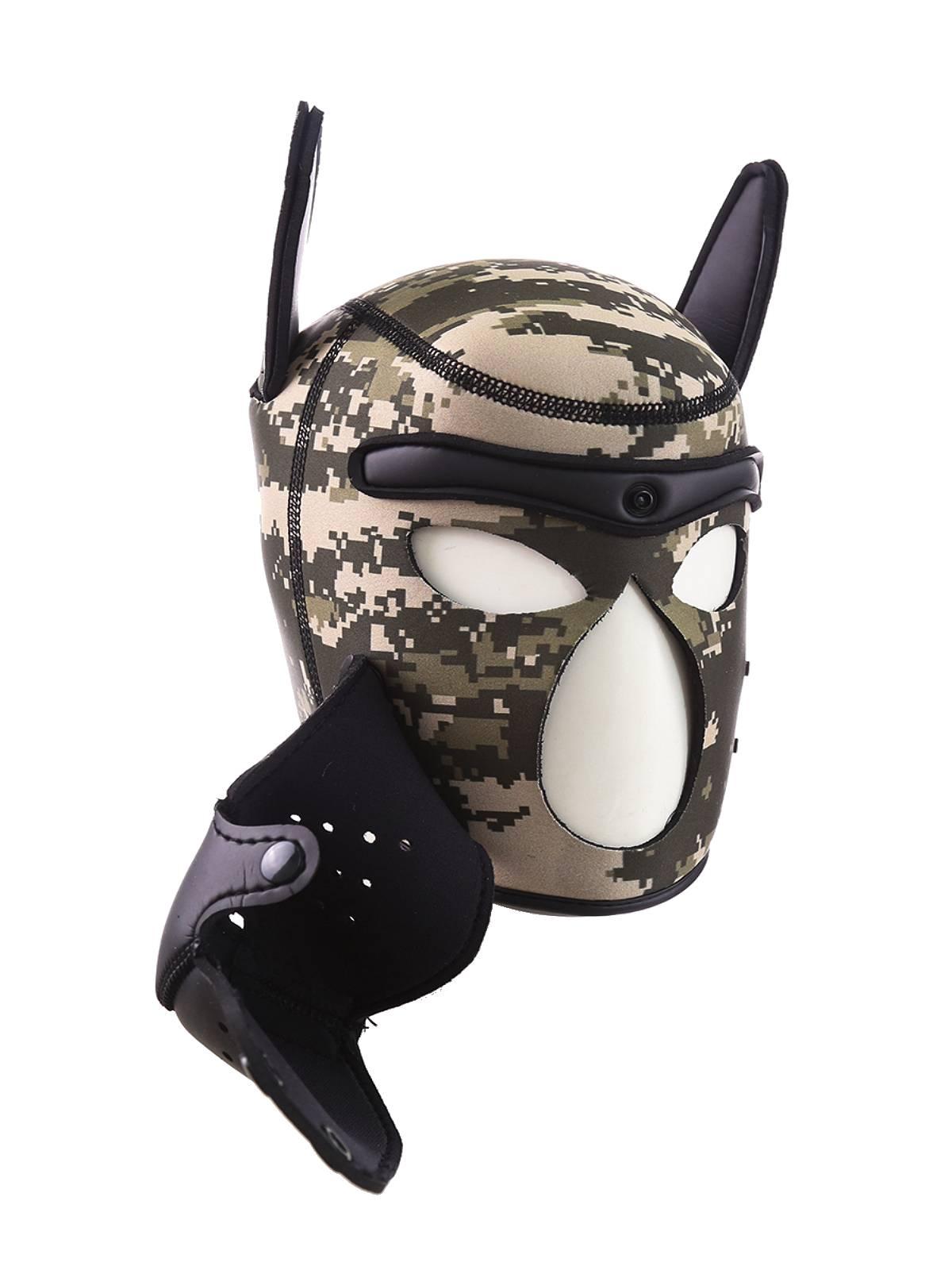 RudeRider Neoprene Puppy Hood Camo/Black, L size