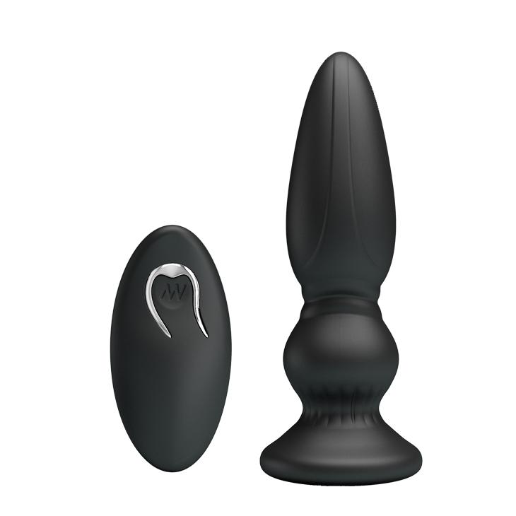 MR PLAY - Powerful Vibrating Anal Plug, Remote control, silicone, 12 functions of vibration, 5 levels of speed control, USB rechargeable 32-125