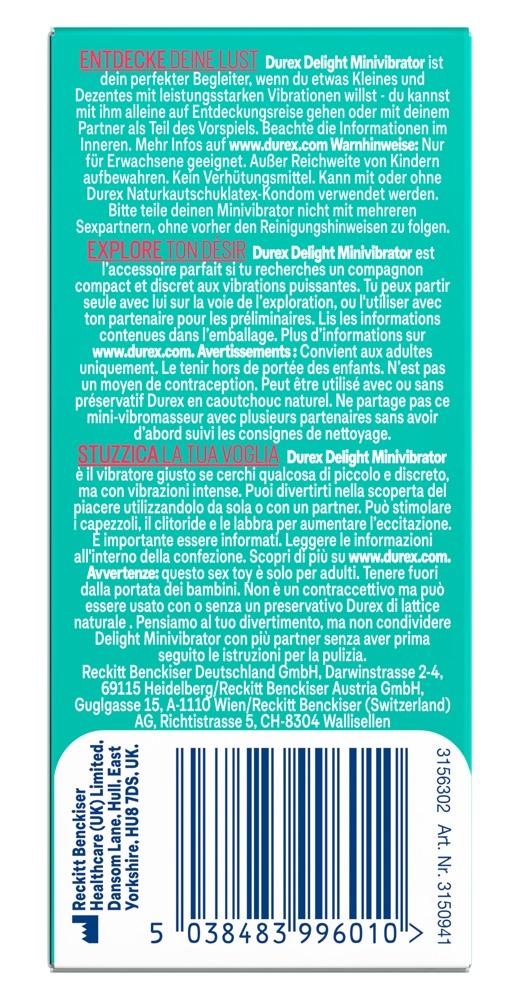 Durex Intense Delight Mini Vibrator, Purple, 9 cm Durex Intense Delight Mini Vibrator, Purple, 9 cm
