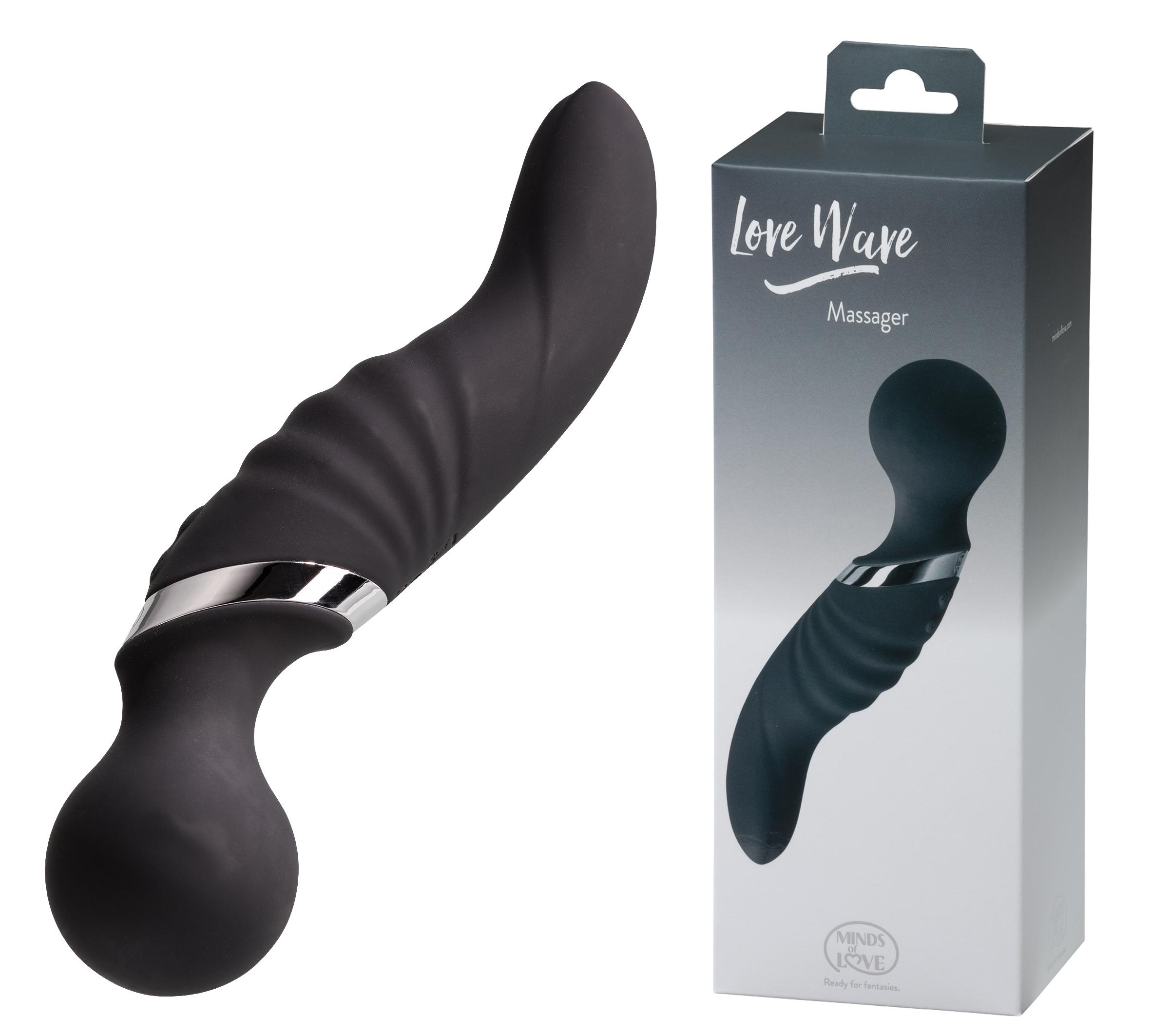 Minds of Love, Love Wave Massager, Black, 21 cm