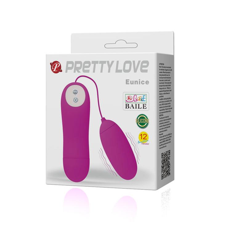 PRETTY LOVE - Eunice, 12-functions of vibration, silicone , 2AAA batteries ':27mm L:60mm PRETTY LOVE - Eunice, 12-functions of vibration, silicone , 2AAA batteries ':27mm L:60mm