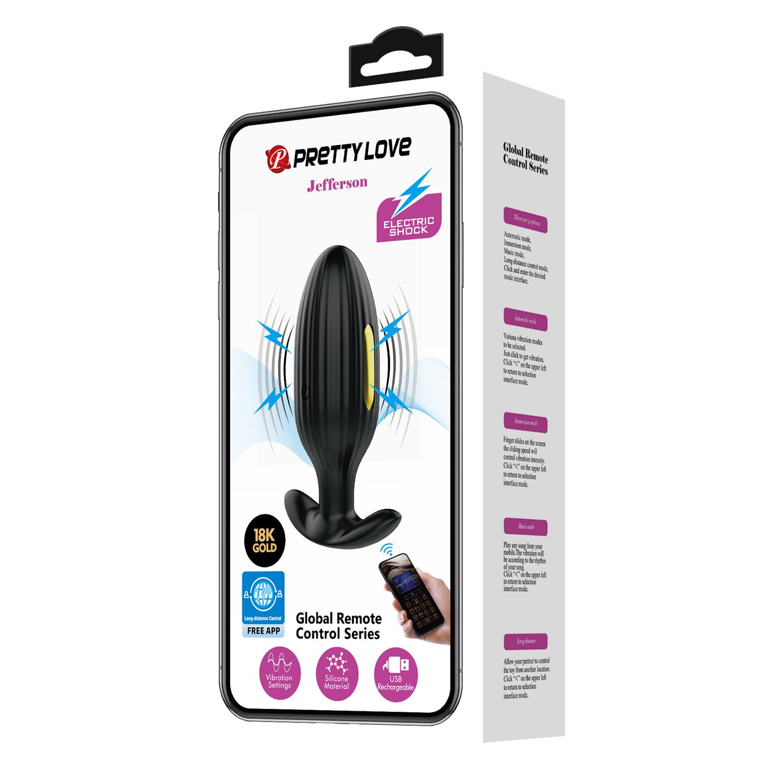 PRETTY LOVE - Thor Plug, Black, 34 mm PRETTY LOVE - Thor Plug, Black, 34 mm