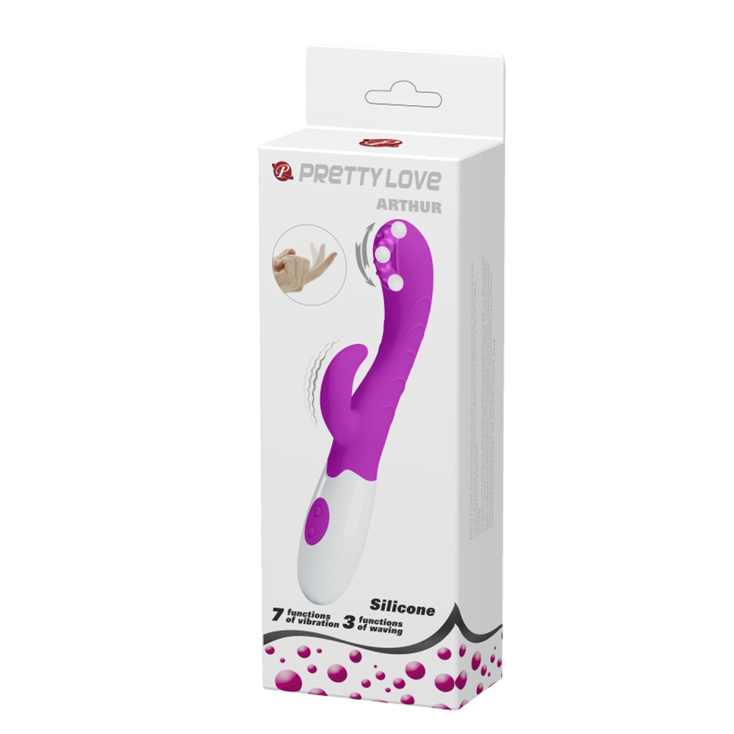 PRETTY LOVE - Arthur, 3 functions of waving, 7 functions of vibration, silicone, 2AAA batteries ':30mm L:200mm PRETTY LOVE - Arthur, 3 functions of waving, 7 functions of vibration, silicone, 2AAA batteries ':30mm L:200mm