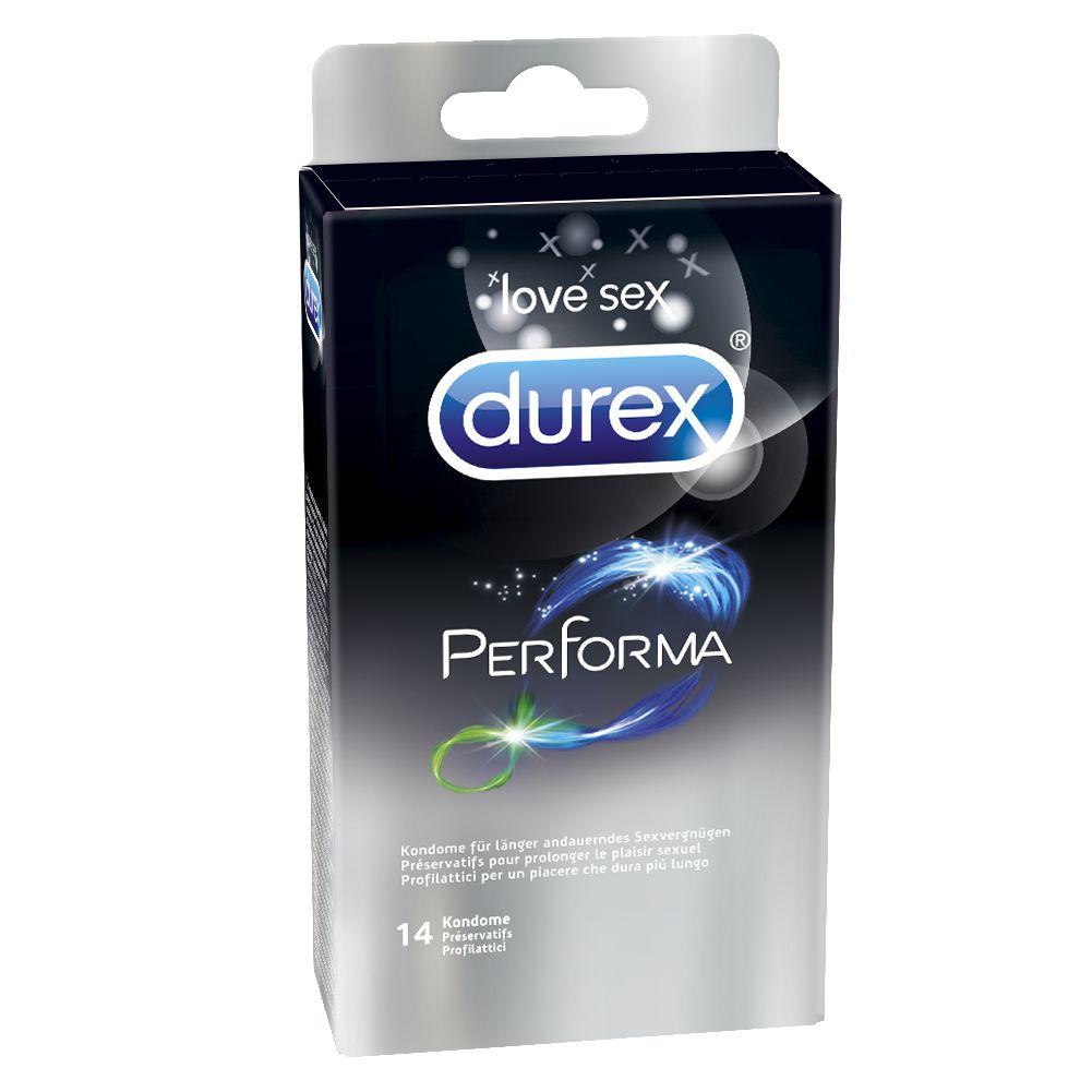 Durex Performa Condoms 14 pcs, with Reservoir, with Delay Effect, Ø 56mm, 195mm Durex Performa Condoms 14 pcs, with Reservoir, with Delay Effect, Ø 56mm, 195mm