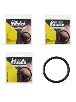 RudeRider Silicone Cock Ring Thin Small Black RudeRider Silicone Cock Ring Thin Small Black