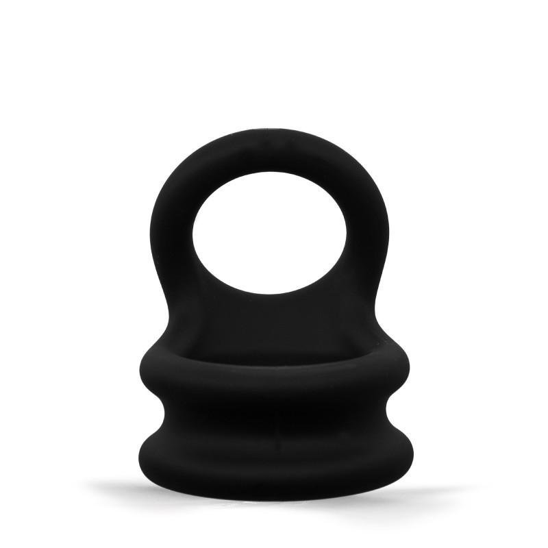 RudeRider Shaft and Ball Ring Thick Medium, Ball Stretcher, Black