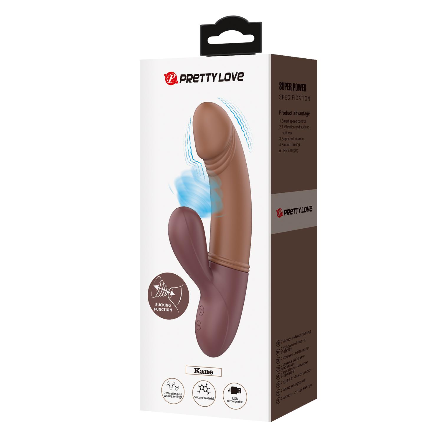 PRETTY LOVE - Kane, Soft Silicone Shaft Realistic Massager'Dual density Silicone, 7 functions of vibration and Sucking,waterproof, USB recharegeable 36-192 PRETTY LOVE - Kane, Soft Silicone Shaft Realistic Massager'Dual density Silicone, 7 functions of vibration and Sucking,waterproof, USB recharegeable 36-192