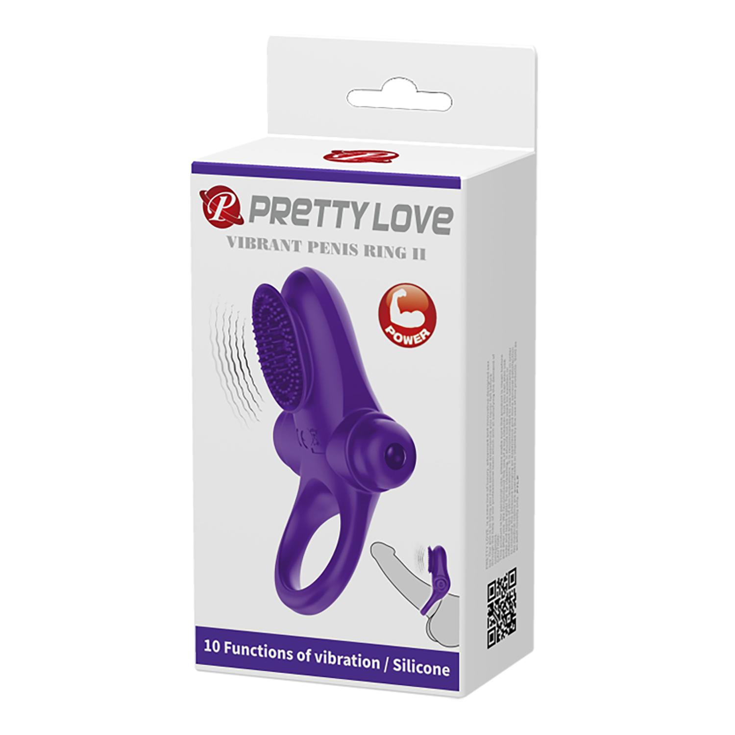 PRETTY LOVE - Vibrant Penis Ring, 56 mm, Purple PRETTY LOVE - Vibrant Penis Ring, 56 mm, Purple