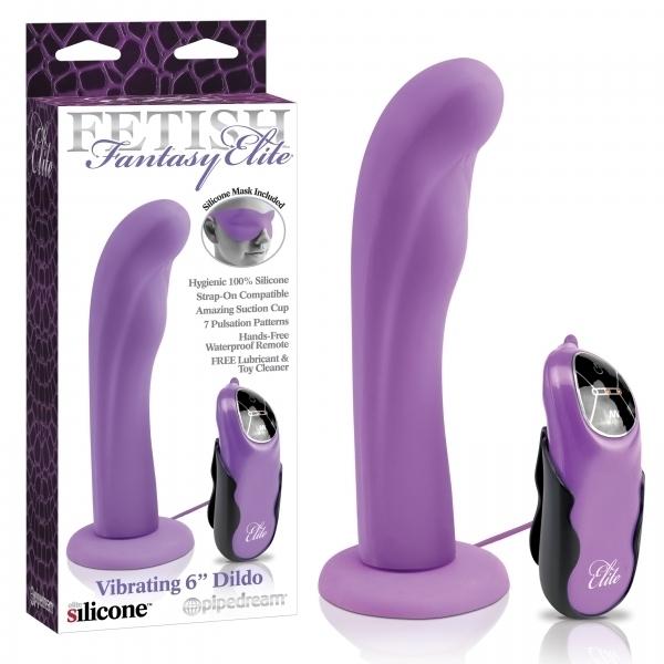 Fetish Fantasy Elite Vibrating Dildo, 15 cm, Purple