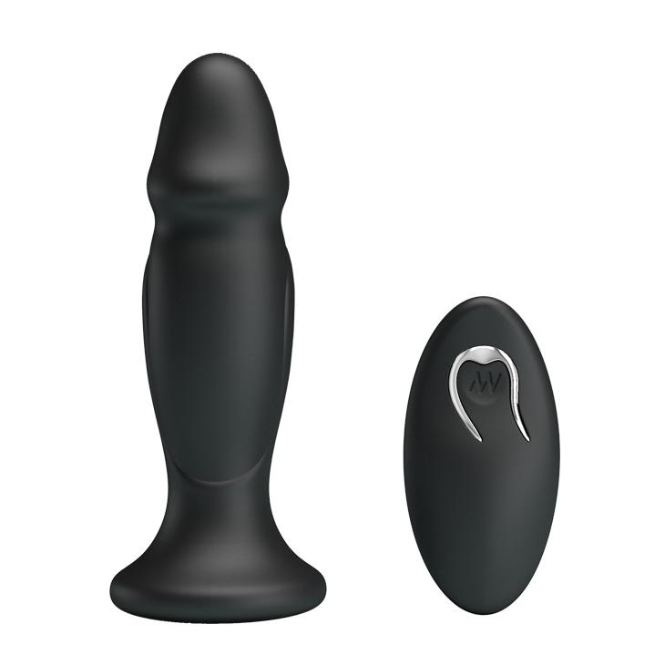 MR PLAY - Powerful Vibrating Anal Plug, Remote control, silicone, 12 functions of vibration, 5 levels of speed control, USB rechargeable 32-124