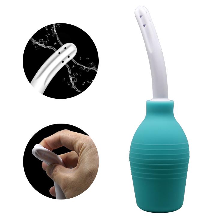 MR PLAY - Anal Douche, Anal Douche Enema Cleaner'the nozzle length: 145mm'capacity: 310ml, Color: Black 72-120-138