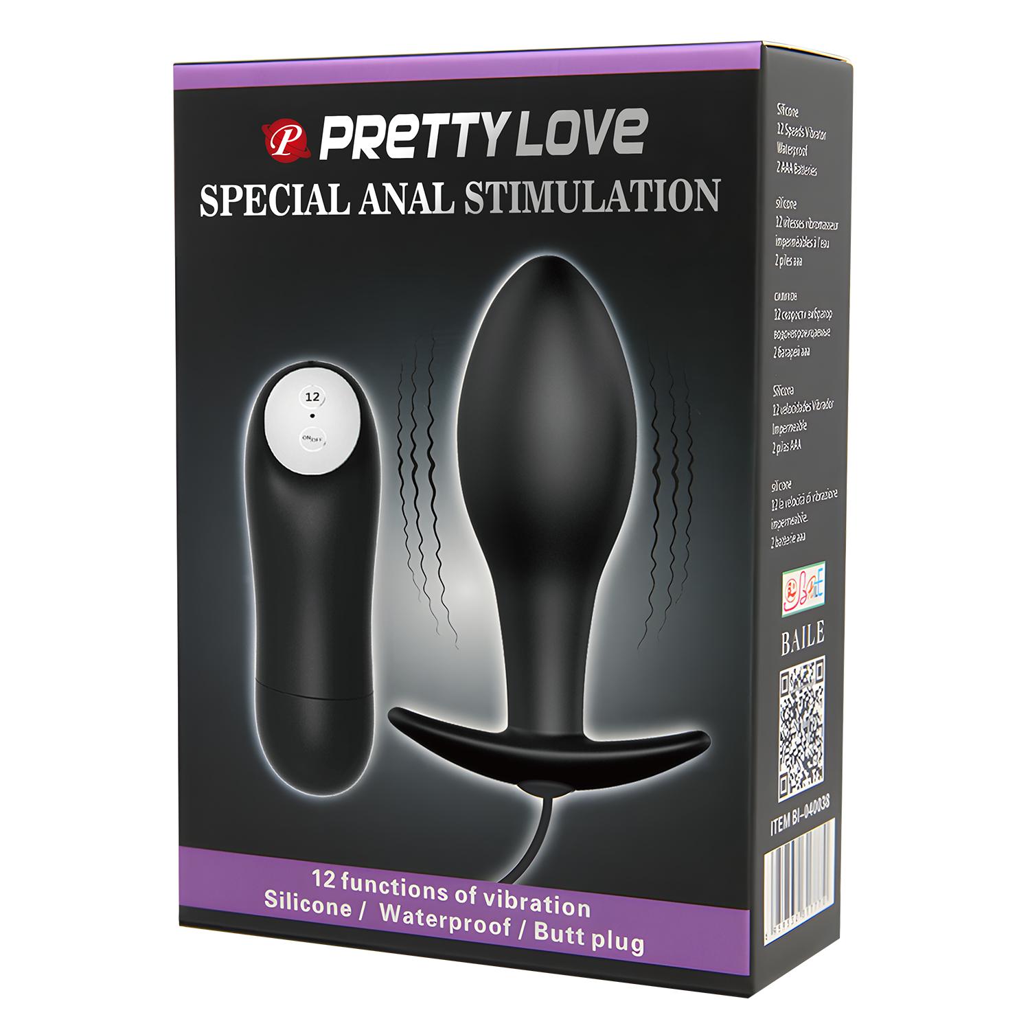 PRETTY LOVE - Special Anal Stimulation, 12 functions of vibration, 2 AAA batteries,silicone,waterproof ':31mm L:85mm PRETTY LOVE - Special Anal Stimulation, 12 functions of vibration, 2 AAA batteries,silicone,waterproof ':31mm L:85mm