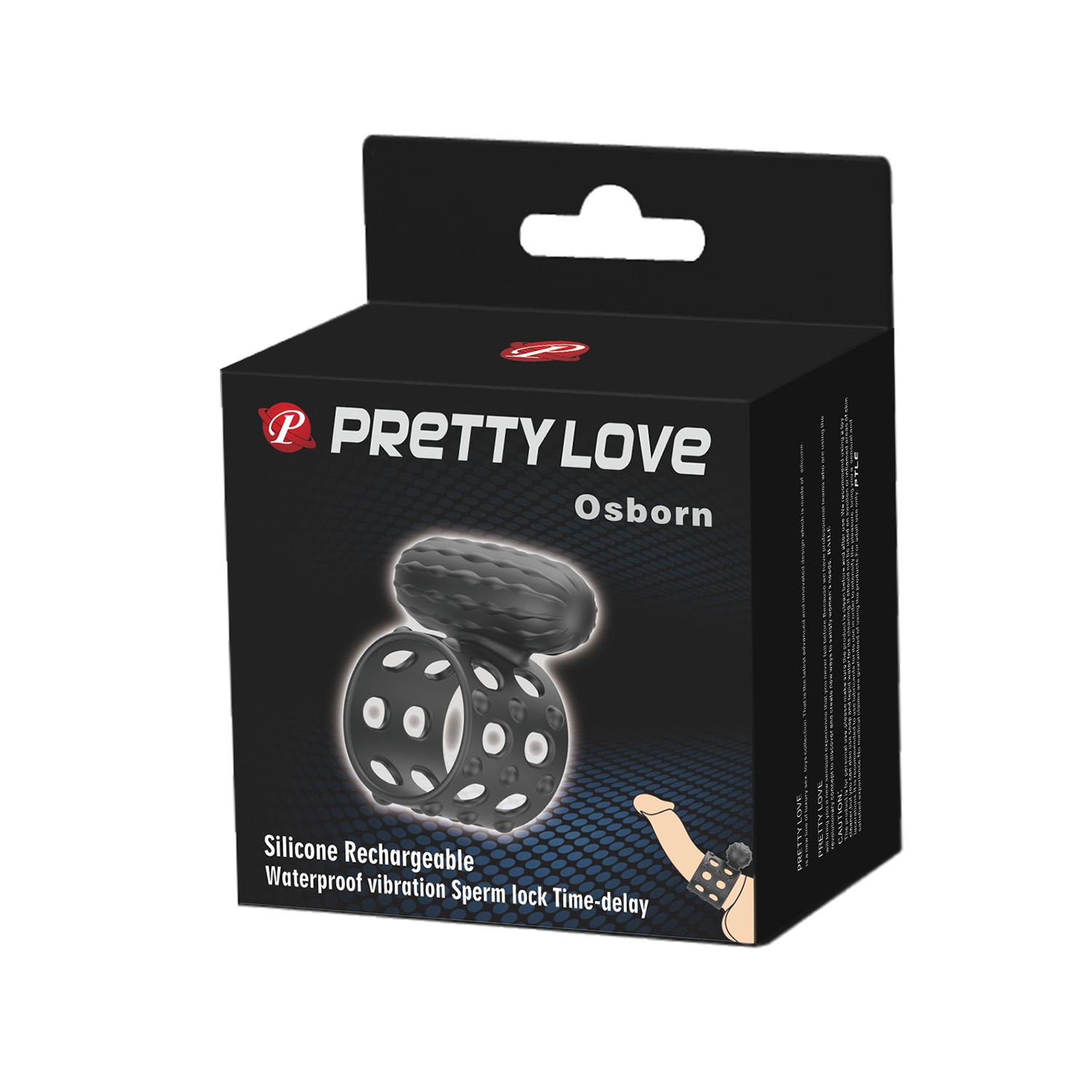 PRETTY LOVE - Archibald, New cock rings, silicone, 3 LR41 batteries L:70mm W:50mm H:32mm